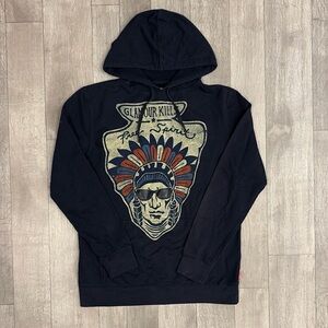 Glamour Kills Black Hoodie with Graphic Design
